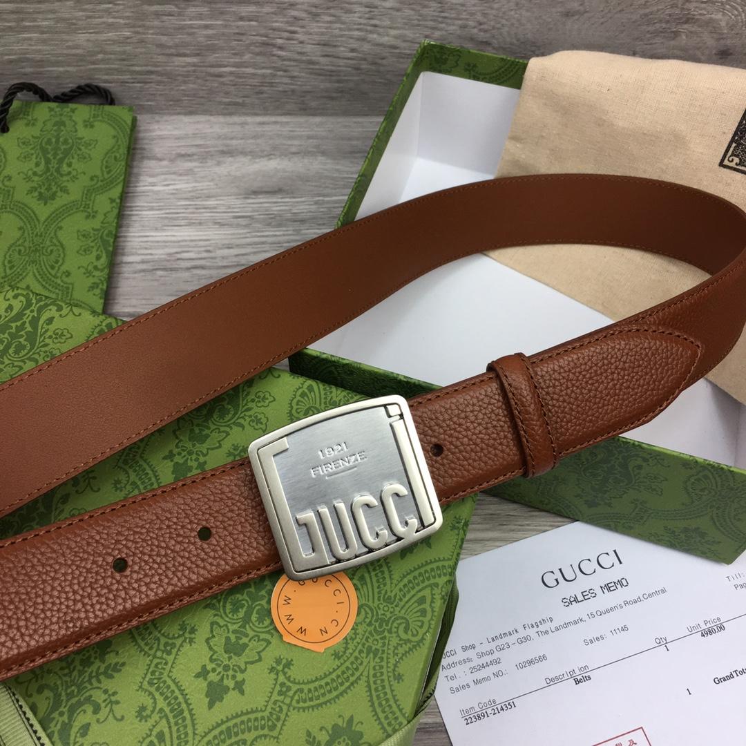 Gucci Leather Belt  35mm - PerfectKickZ