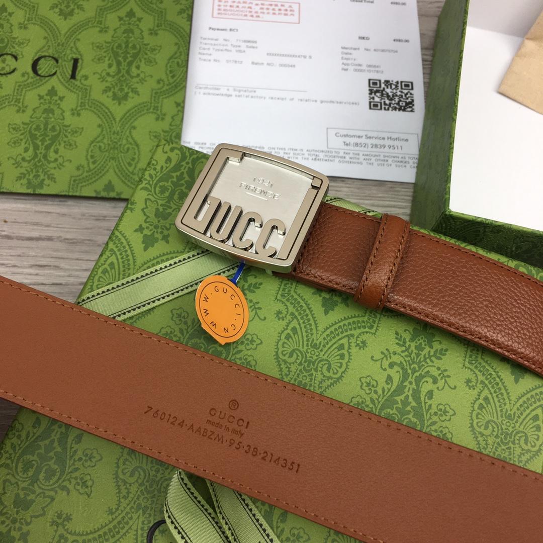 Gucci Leather Belt  35mm - PerfectKickZ