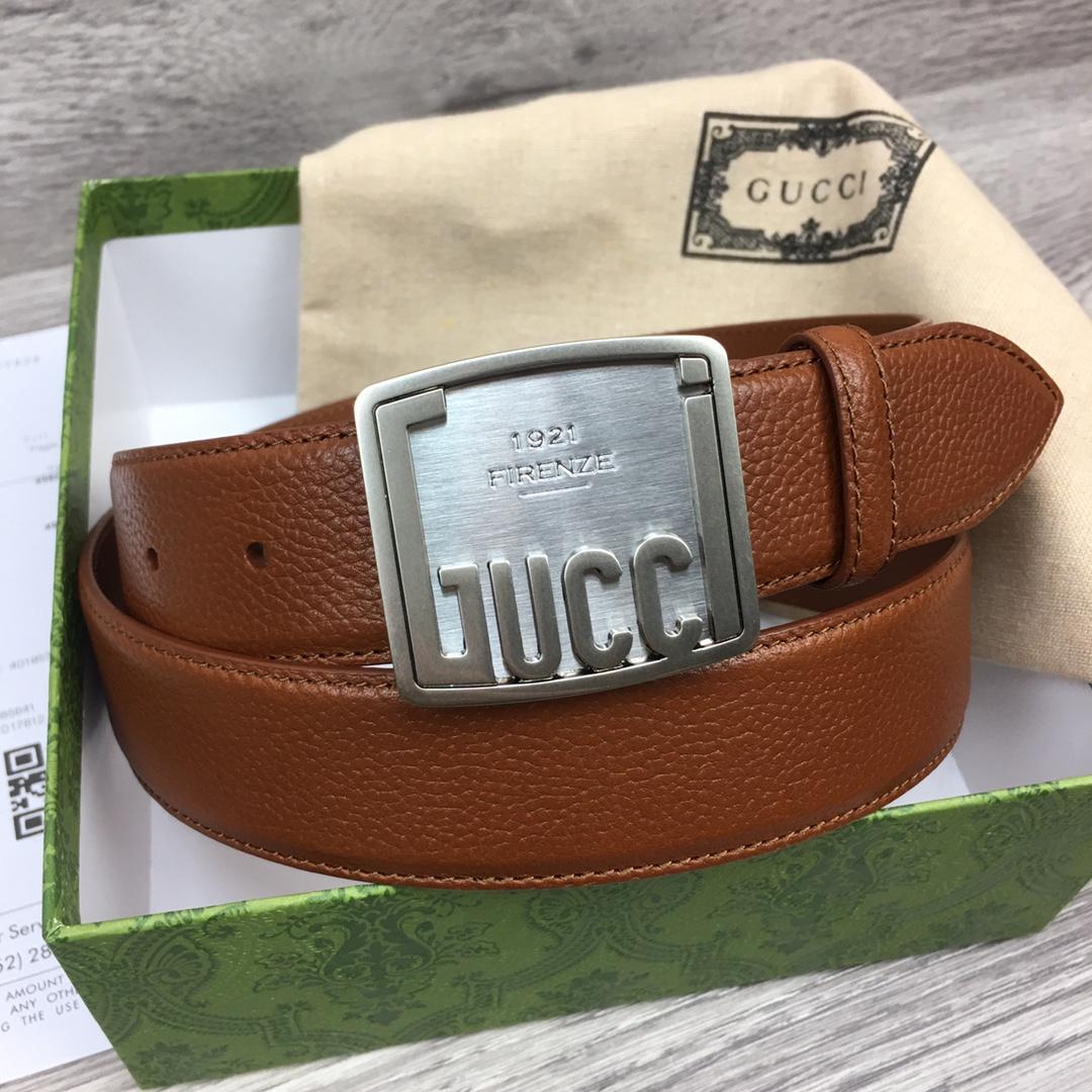 Gucci Leather Belt  35mm - PerfectKickZ