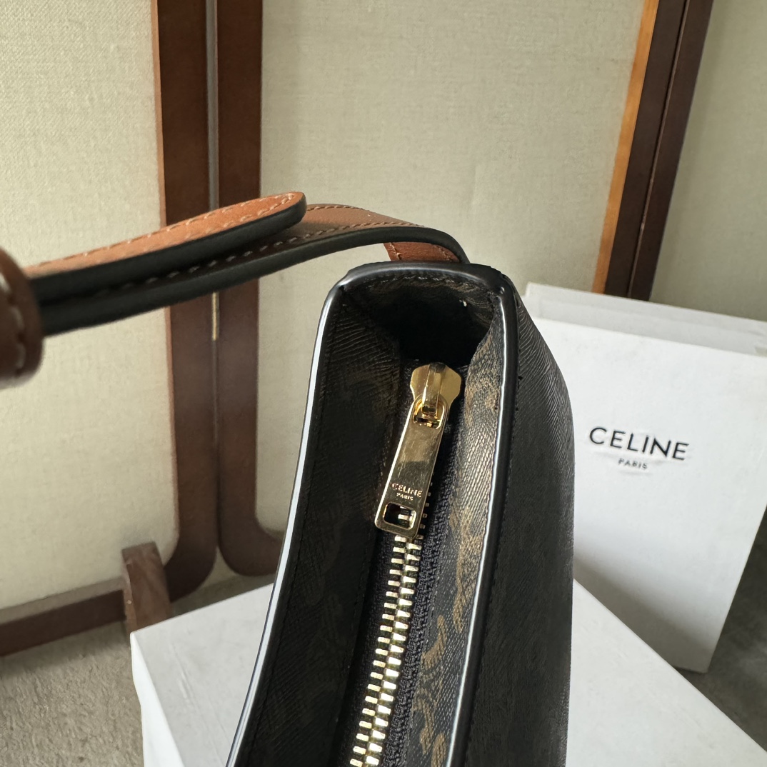 Celine Medium Tilly Bag In Triomphe Canvas And Calfskin  - PerfectKickZ