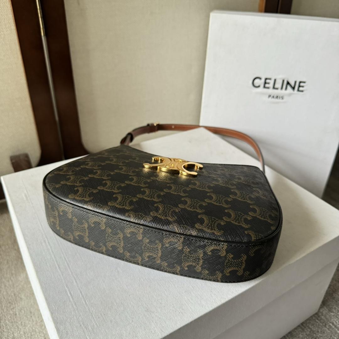 Celine Medium Tilly Bag In Triomphe Canvas And Calfskin  - PerfectKickZ