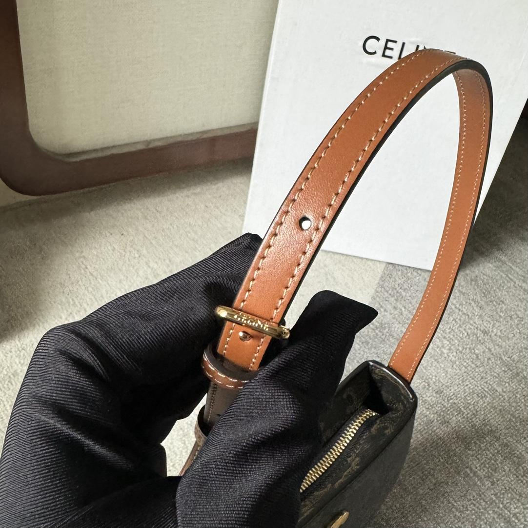 Celine Medium Tilly Bag In Triomphe Canvas And Calfskin  - PerfectKickZ