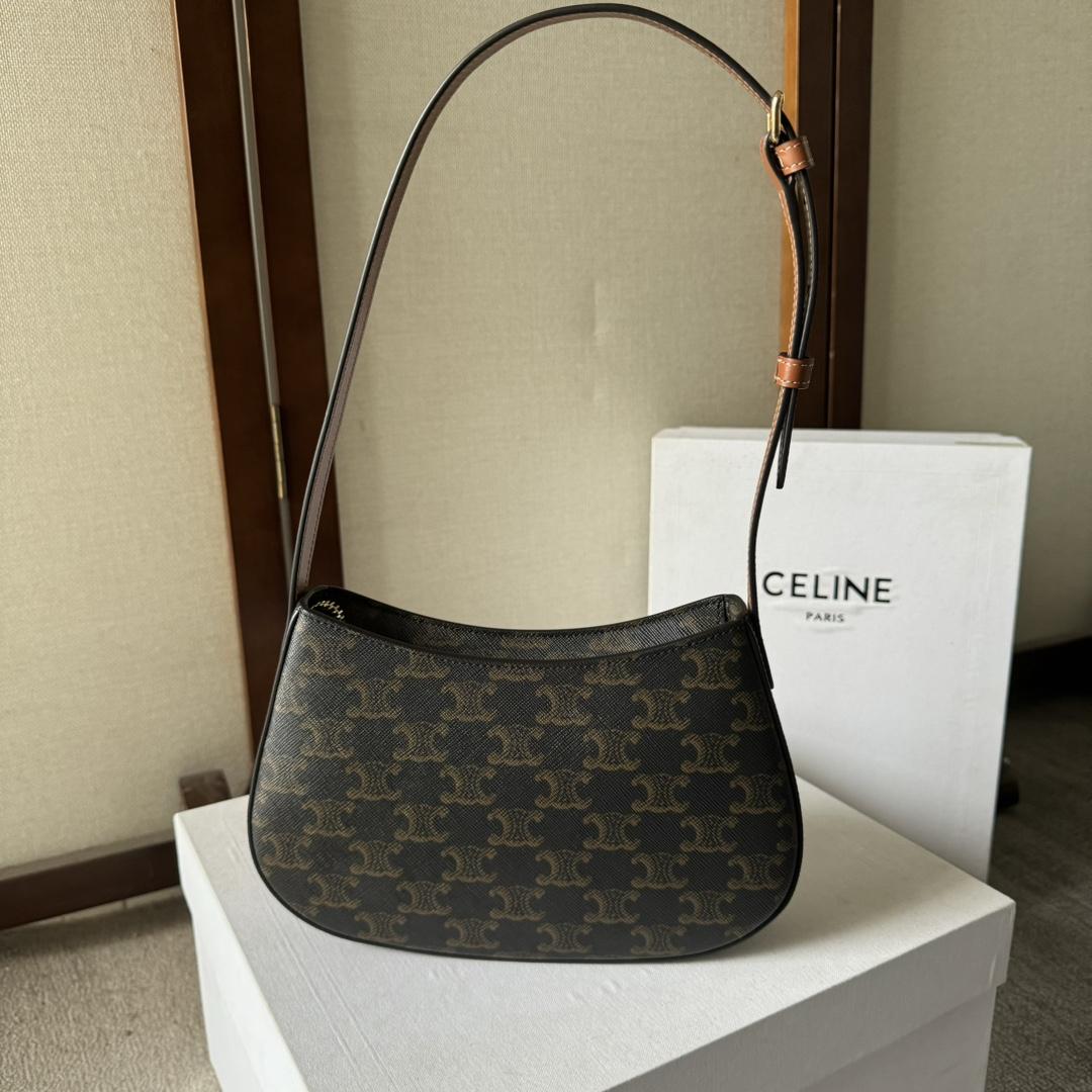 Celine Medium Tilly Bag In Triomphe Canvas And Calfskin  - PerfectKickZ