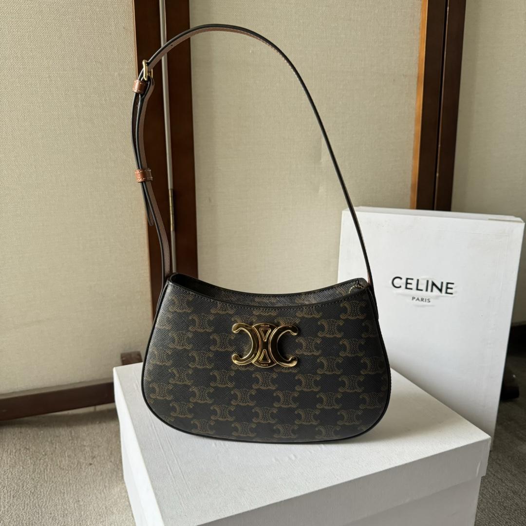 Celine Medium Tilly Bag In Triomphe Canvas And Calfskin  - PerfectKickZ