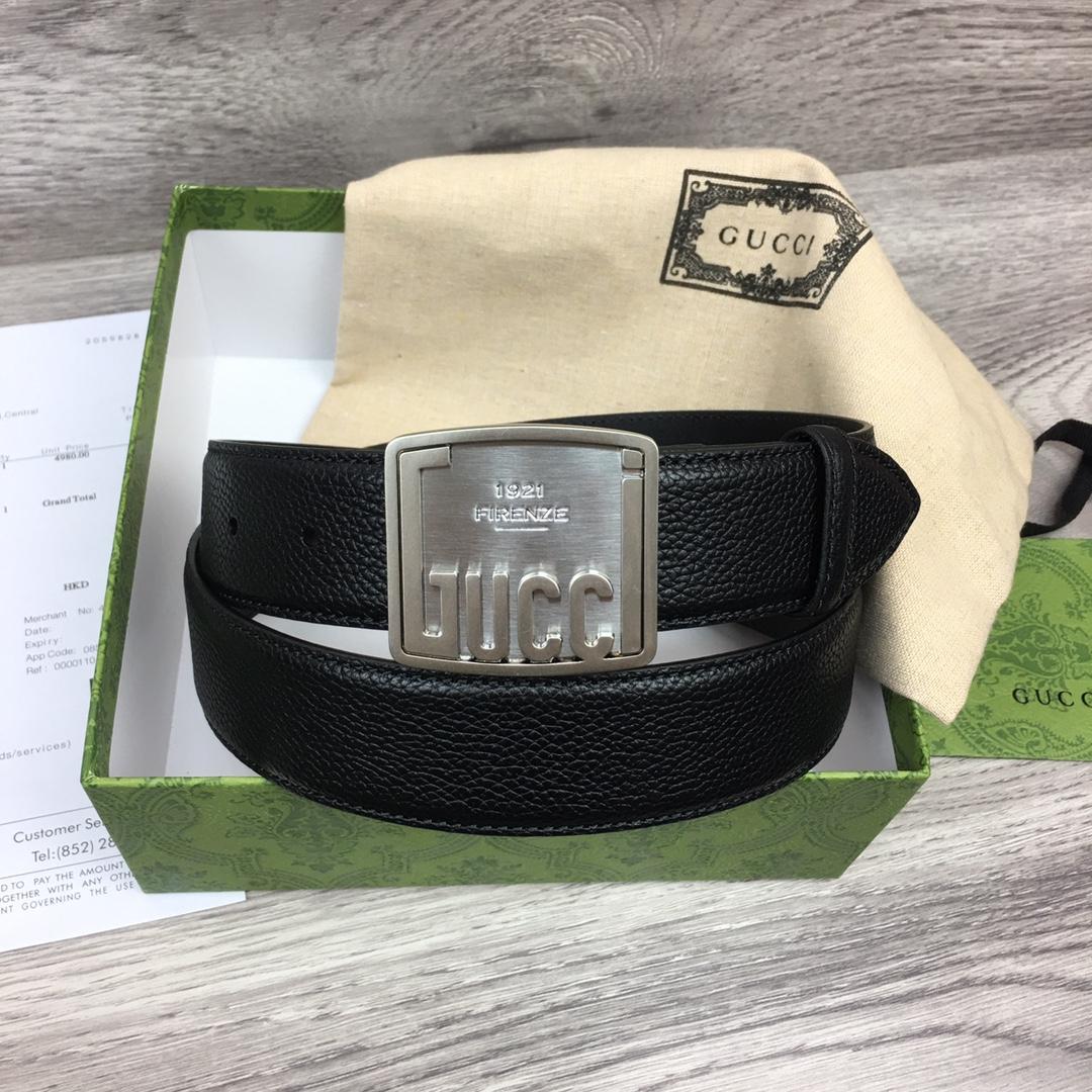 Gucci Leather Belt  35mm - PerfectKickZ