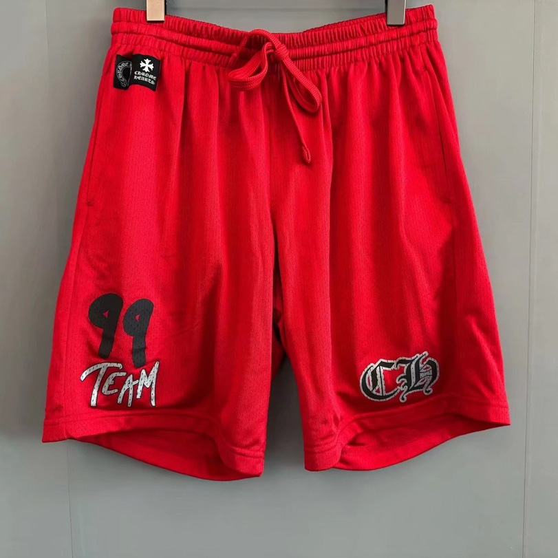 Chrome Hearts Matty Boy Form Mesh Varsity Shorts Red - PerfectKickZ