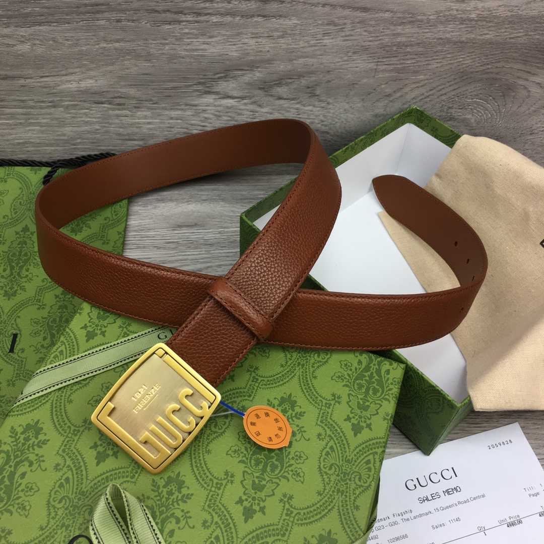 Gucci Leather Belt  35mm - PerfectKickZ