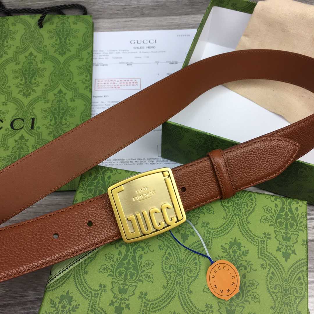 Gucci Leather Belt  35mm - PerfectKickZ