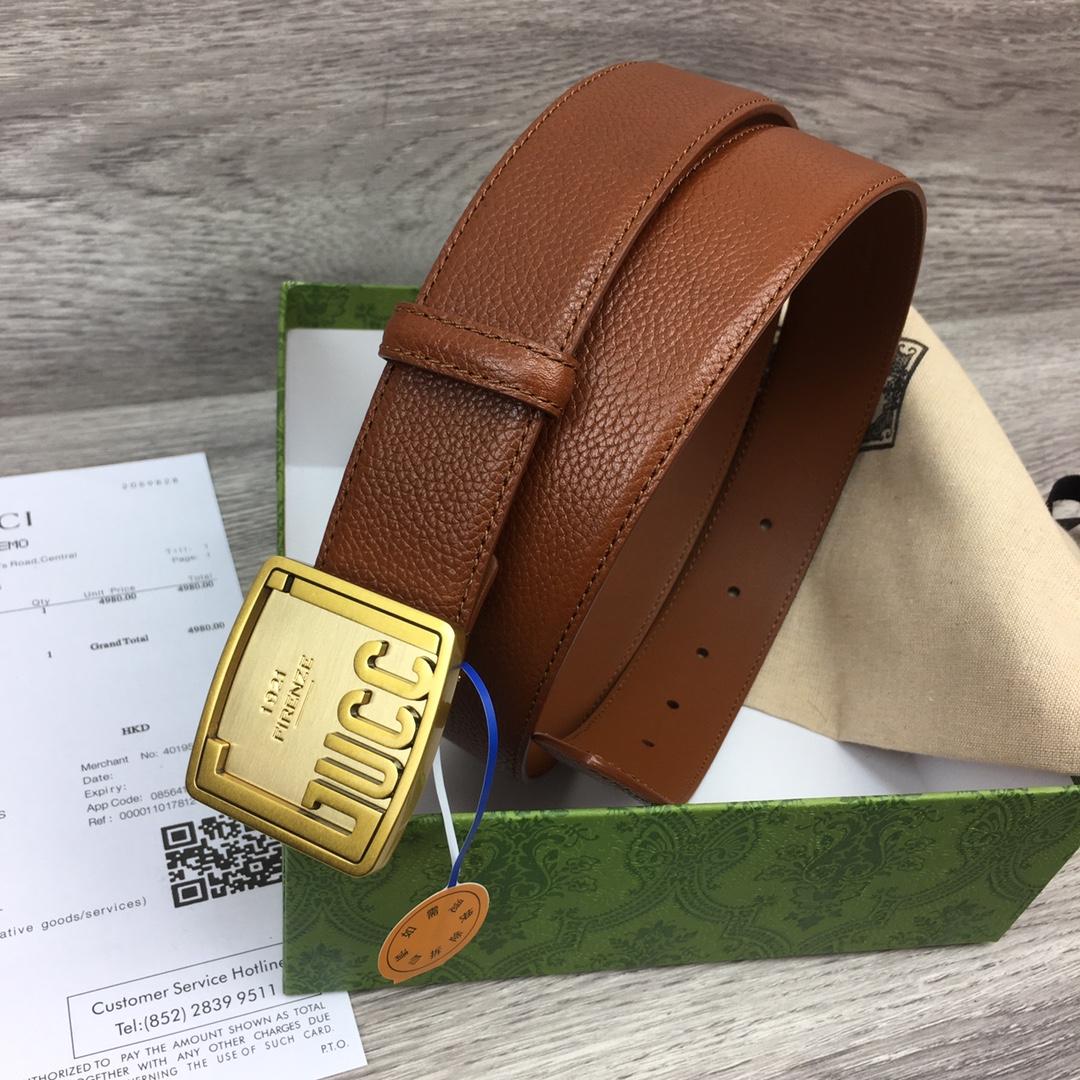 Gucci Leather Belt  35mm - PerfectKickZ
