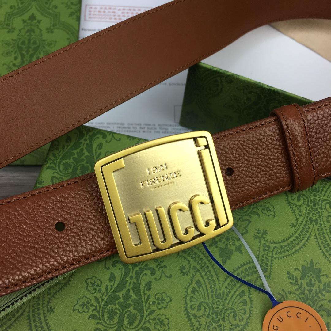 Gucci Leather Belt  35mm - PerfectKickZ
