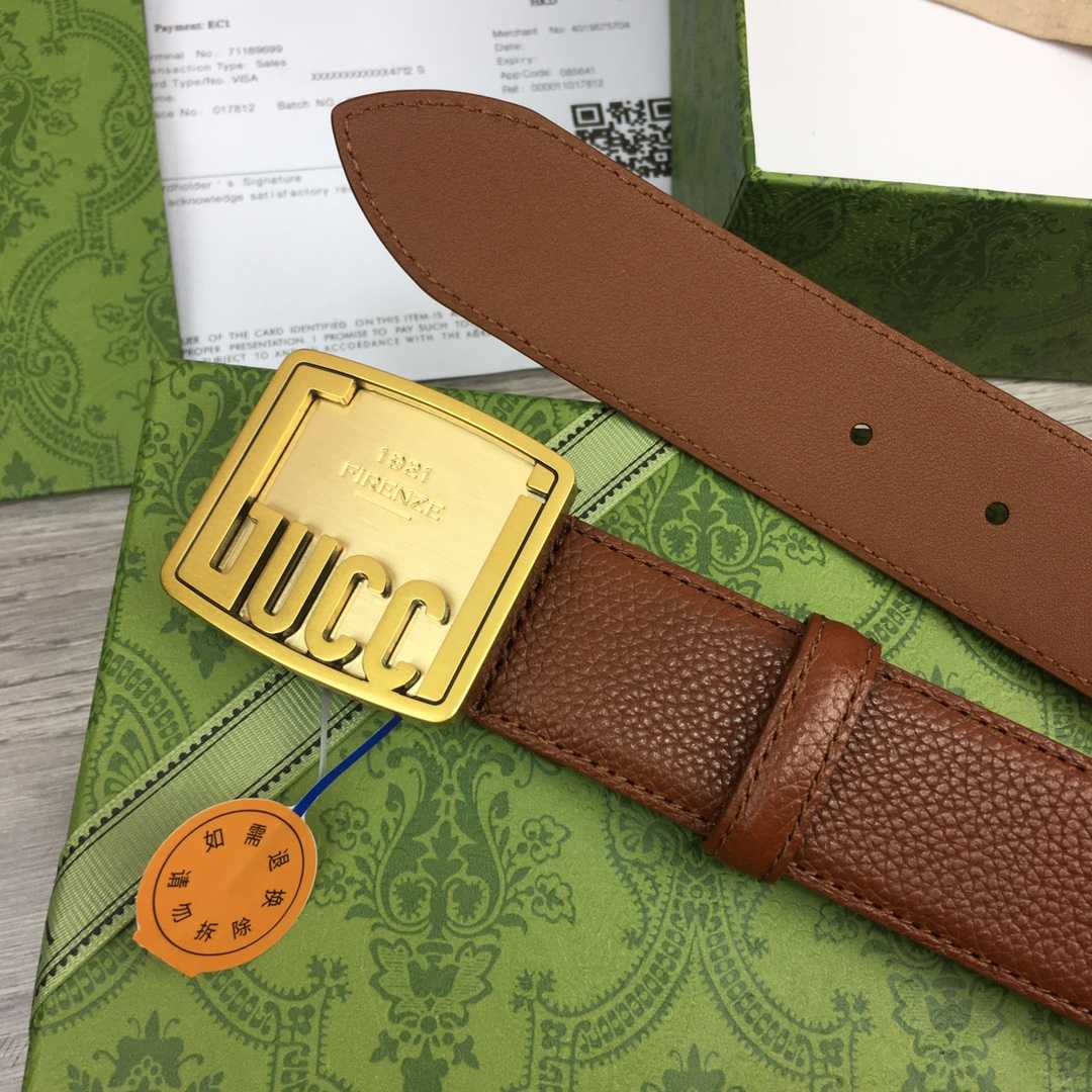 Gucci Leather Belt  35mm - PerfectKickZ