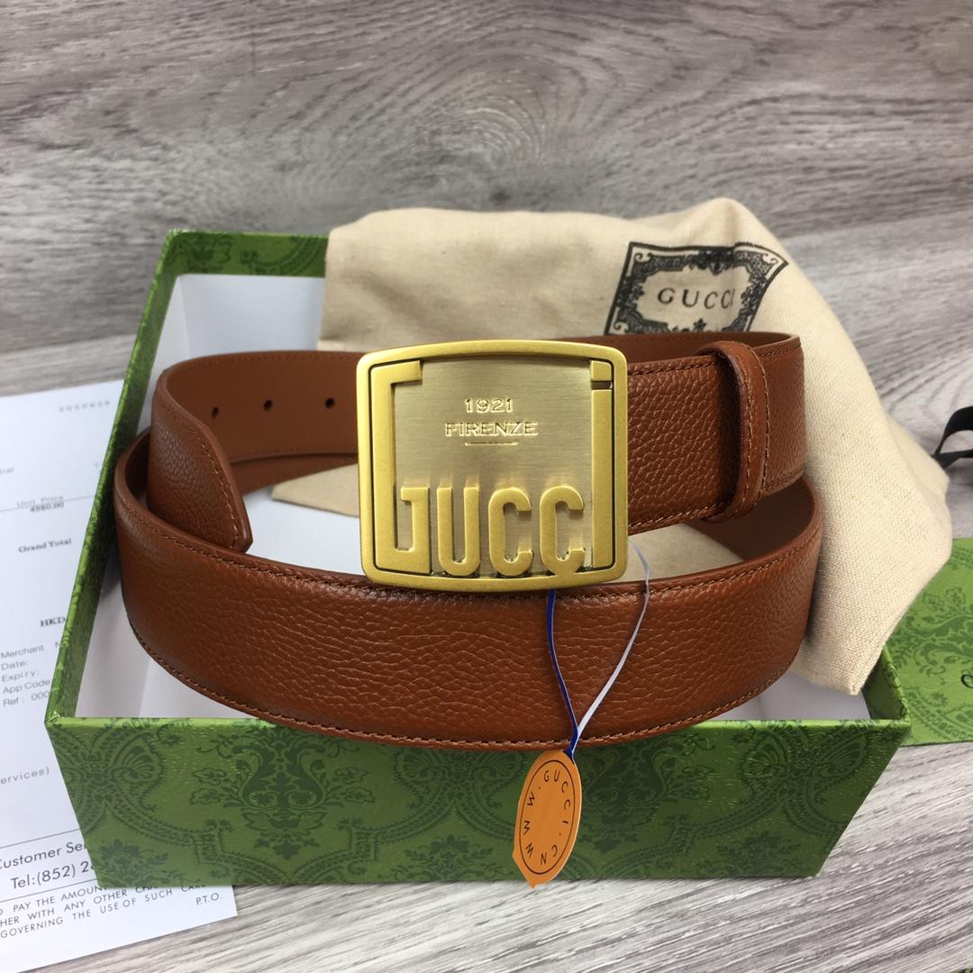 Gucci Leather Belt  35mm - PerfectKickZ