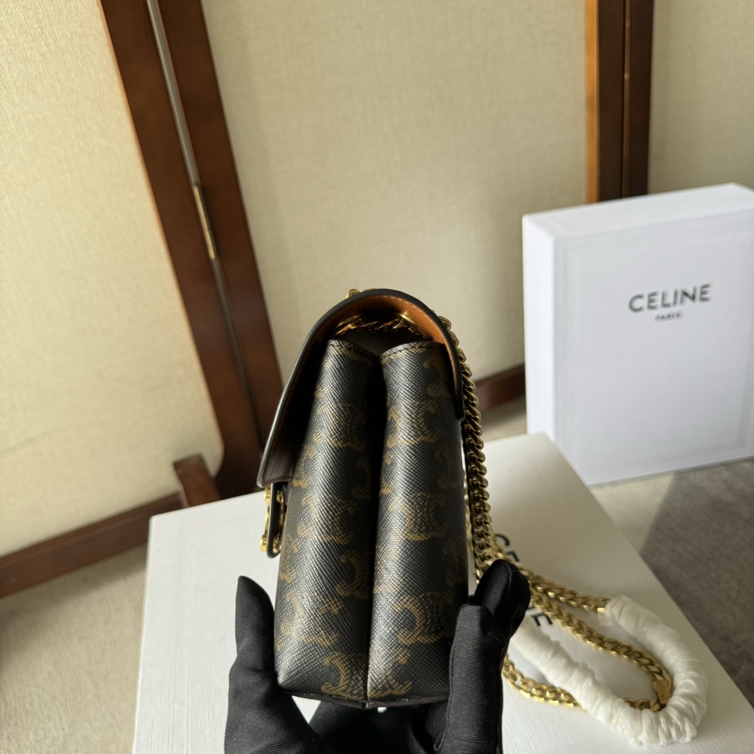 Celine Medium Celine Victoire Bag In Triomphe Canvas - PerfectKickZ