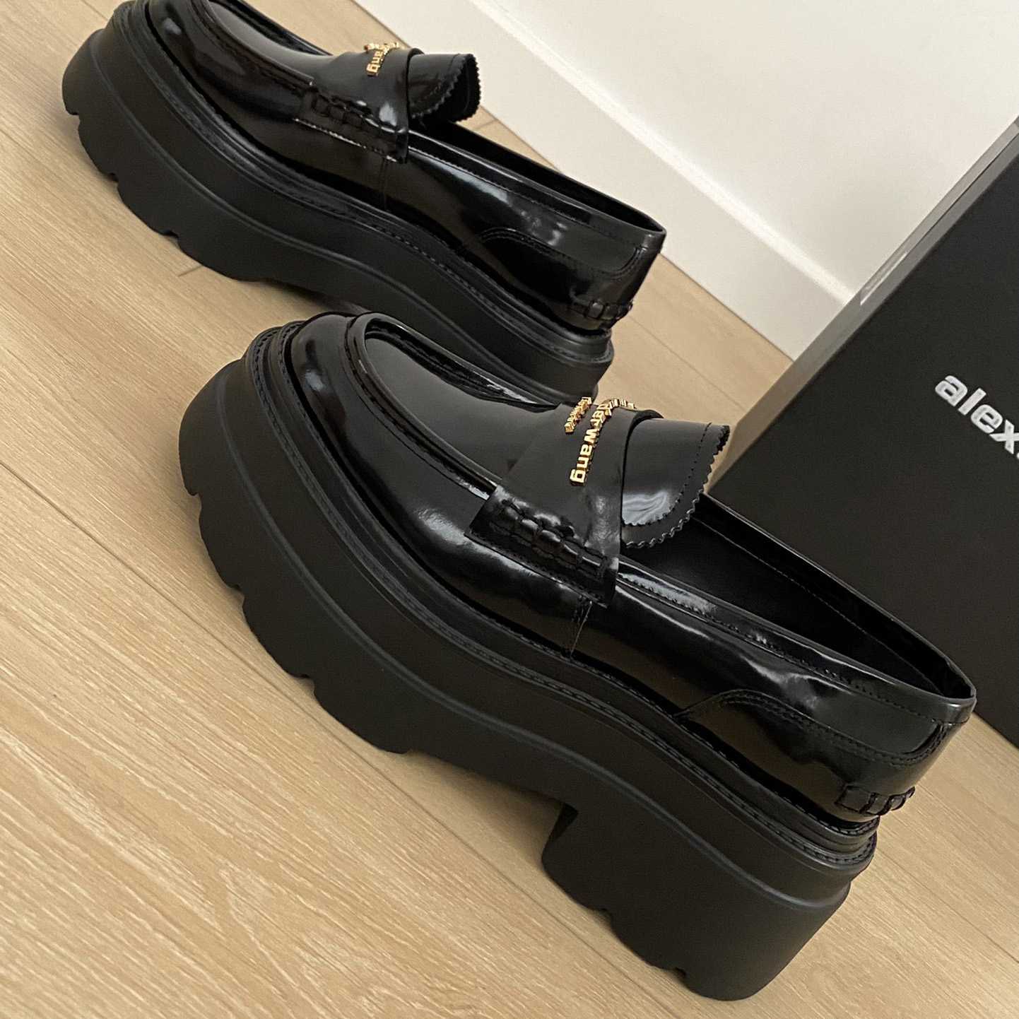 Alexander Wang Carter Platform Loafer In Leather - PerfectKickZ