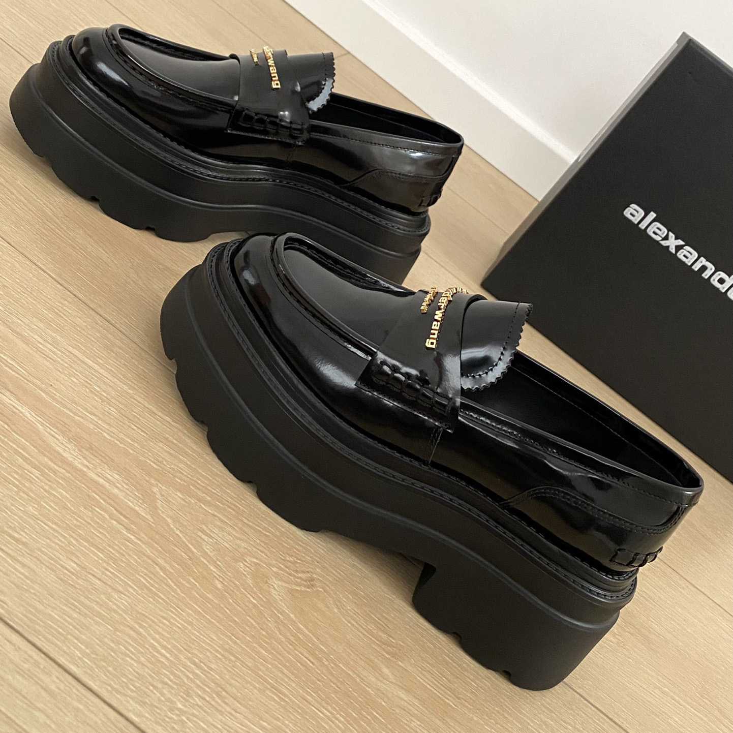 Alexander Wang Carter Platform Loafer In Leather - PerfectKickZ