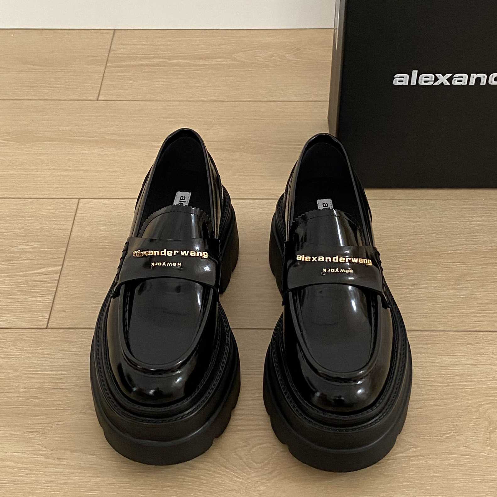 Alexander Wang Carter Platform Loafer In Leather - PerfectKickZ