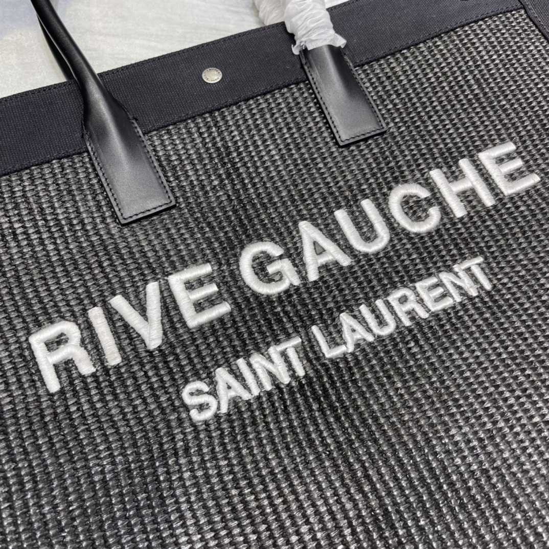 Saint Laurent Rive Gauche Woven Tote Bag   48×36×16cm - PerfectKickZ
