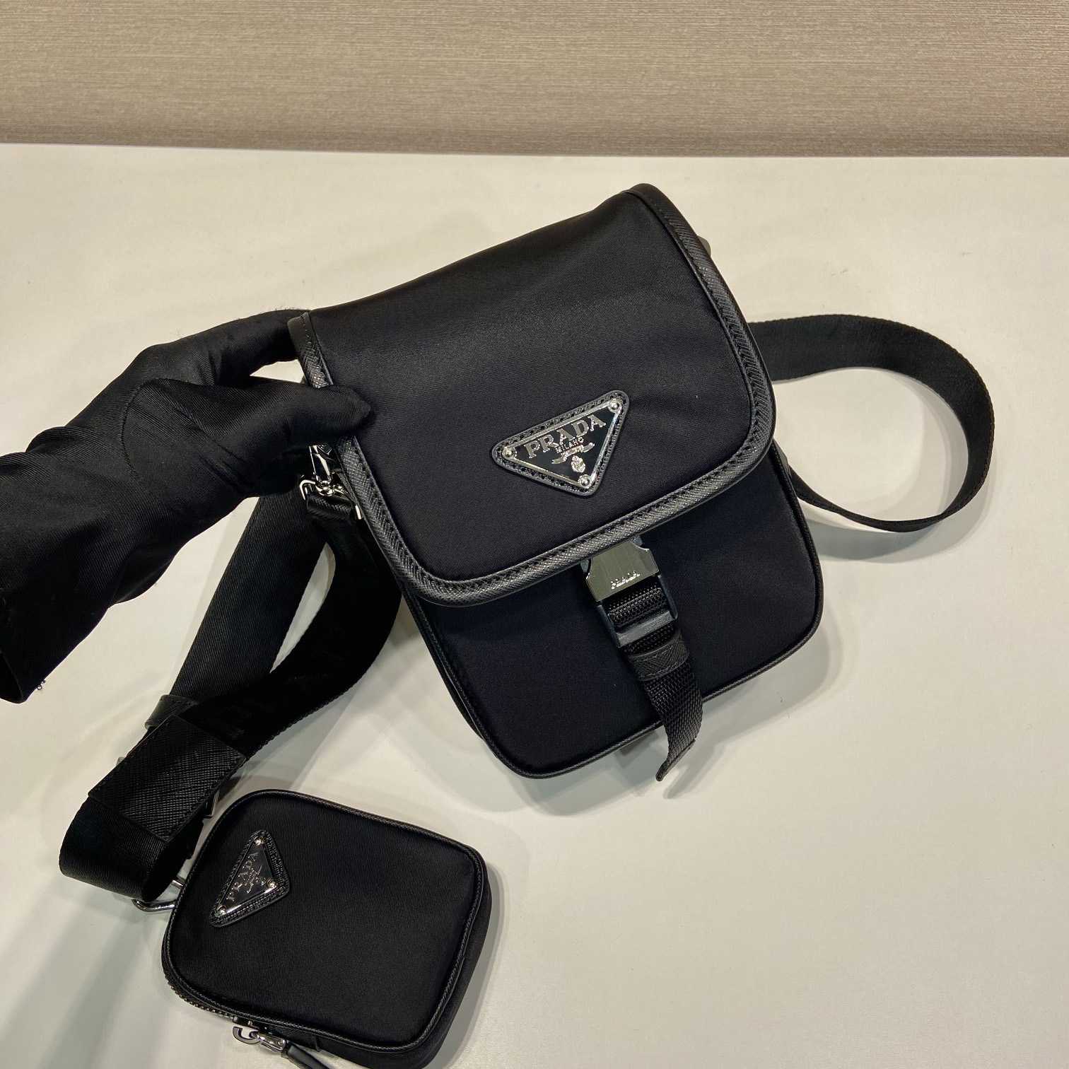 Prada Re-Nylon And Saffiano Leather Shoulder Bag - PerfectKickZ