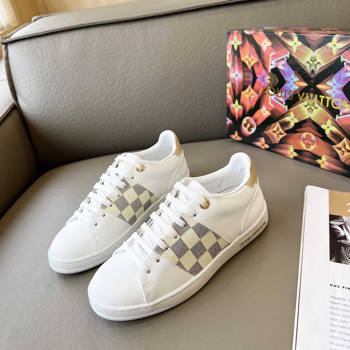 Louis Vuitton Damier Azur Front Row Sneaker - PerfectKickZ