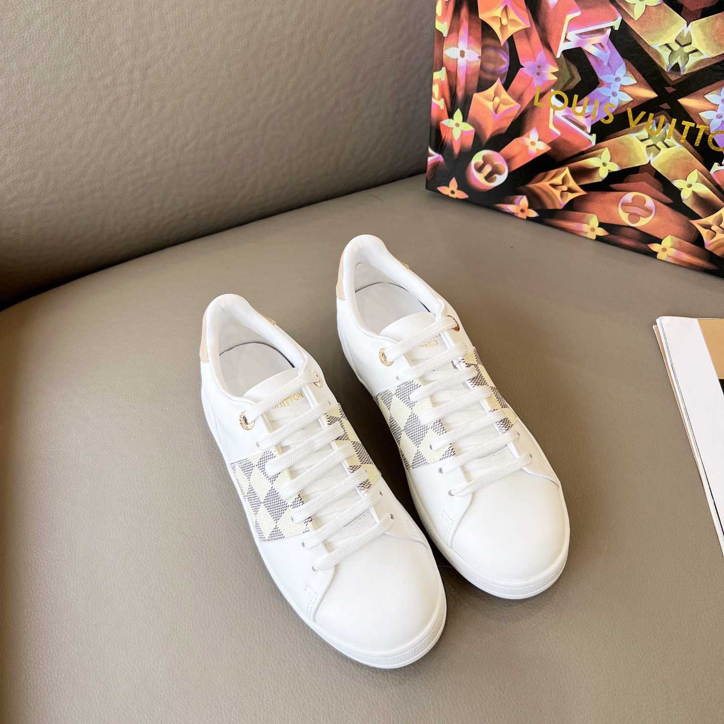 Louis Vuitton Damier Azur Front Row Sneaker - PerfectKickZ