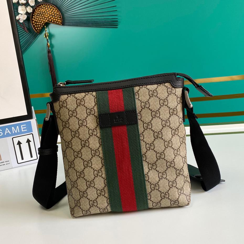 Gucci Web GG Supreme Flat Messenger  - PerfectKickZ