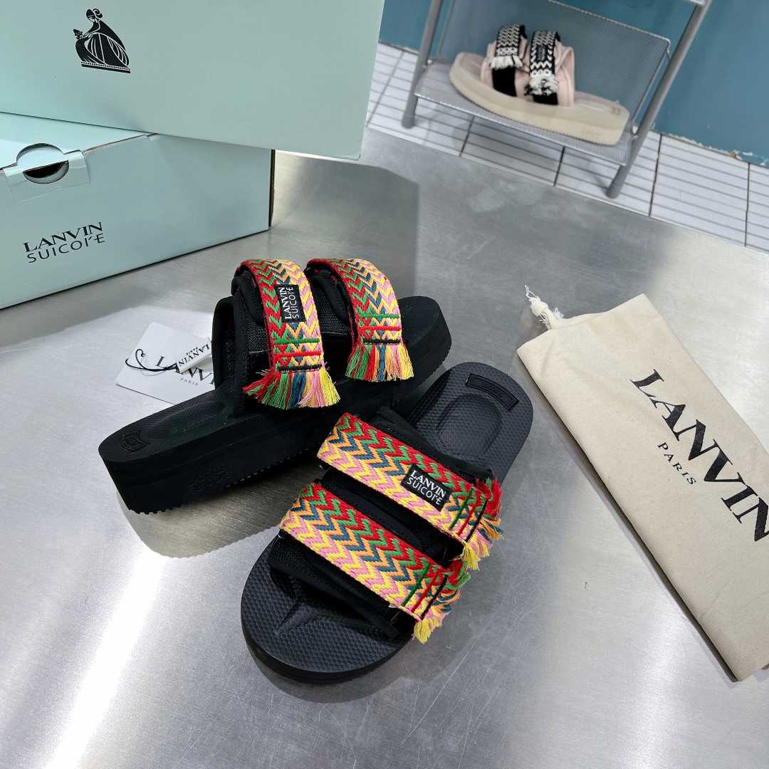 Suicoke x Lanvin Curb Woven-strap Sandals - PerfectKickZ