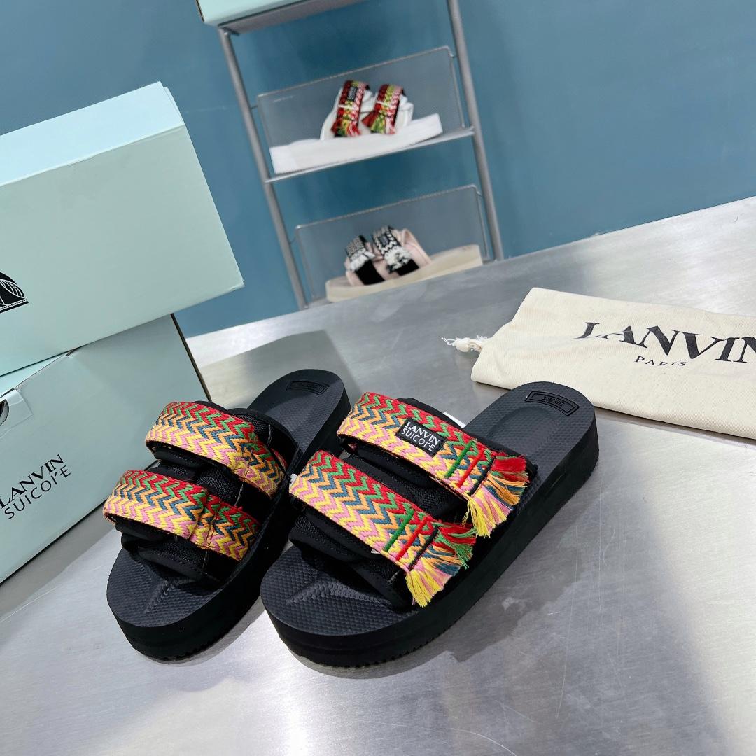 Suicoke x Lanvin Curb Woven-strap Sandals - PerfectKickZ