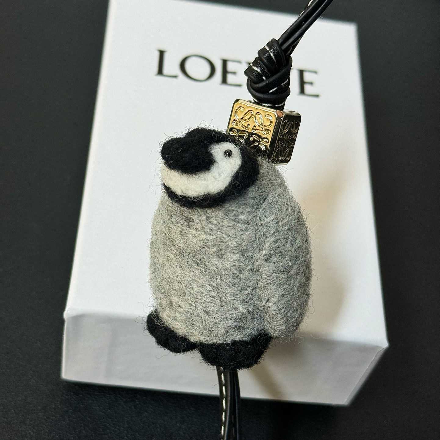 Loewe Baby Penguin Charm In Felt And Calfskin - PerfectKickZ