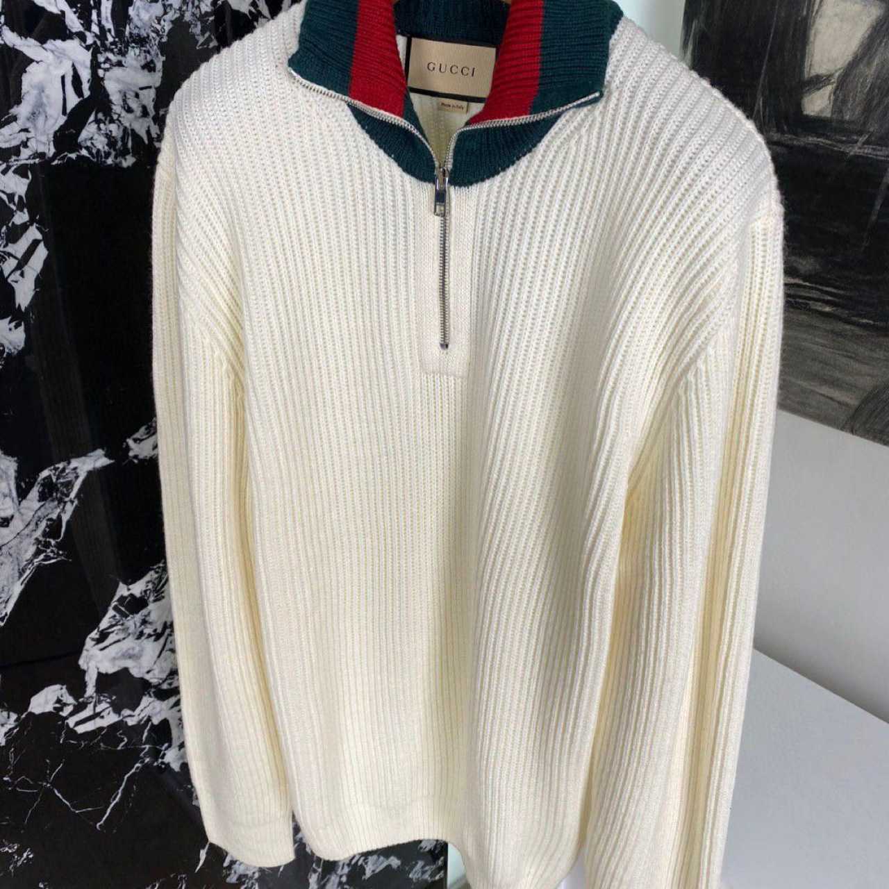 Gucci Knit Wool Sweater With Web - PerfectKickZ