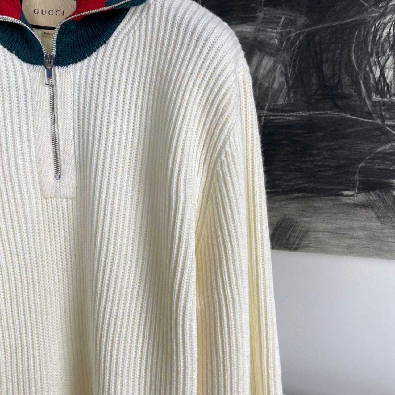 Gucci Knit Wool Sweater With Web - PerfectKickZ