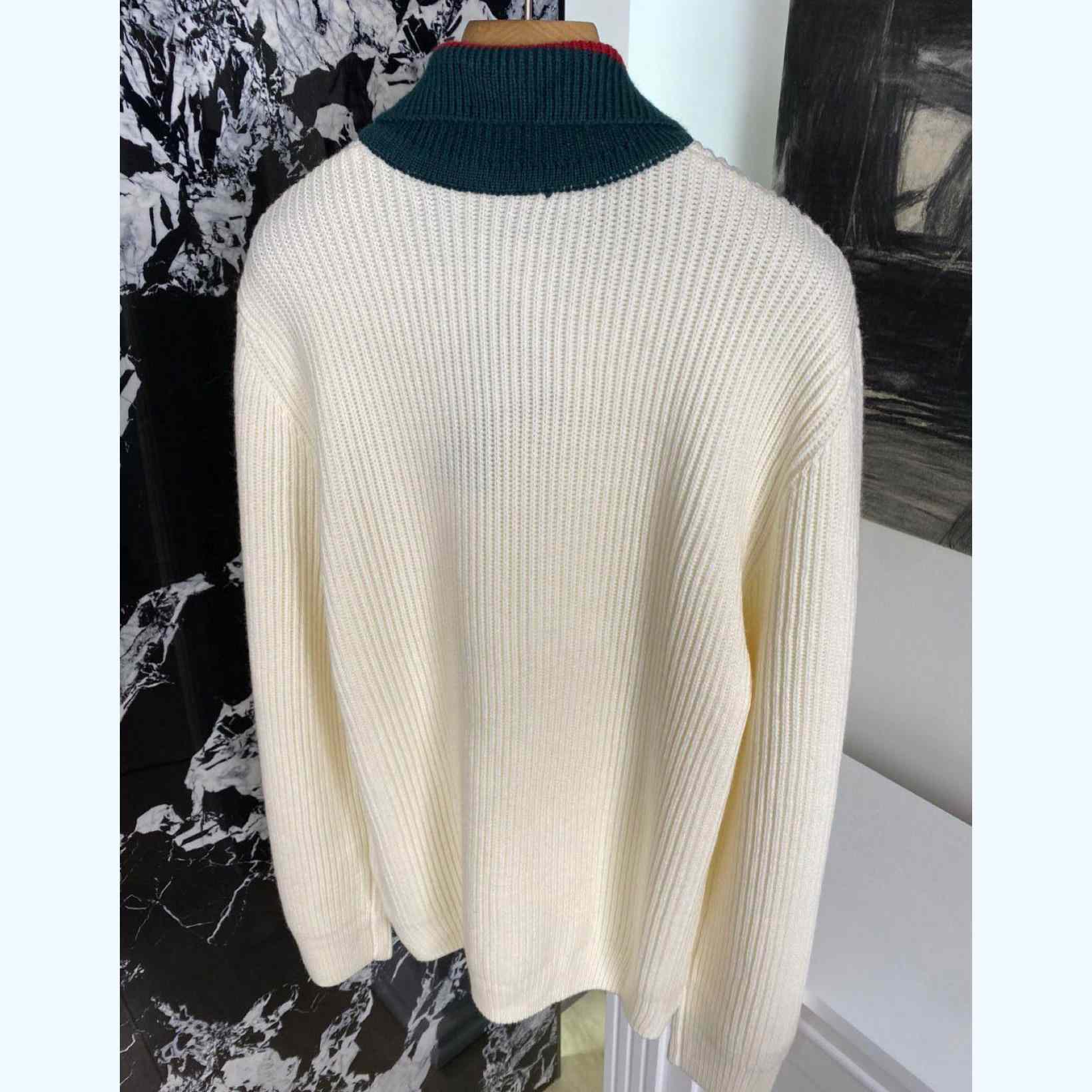 Gucci Knit Wool Sweater With Web - PerfectKickZ