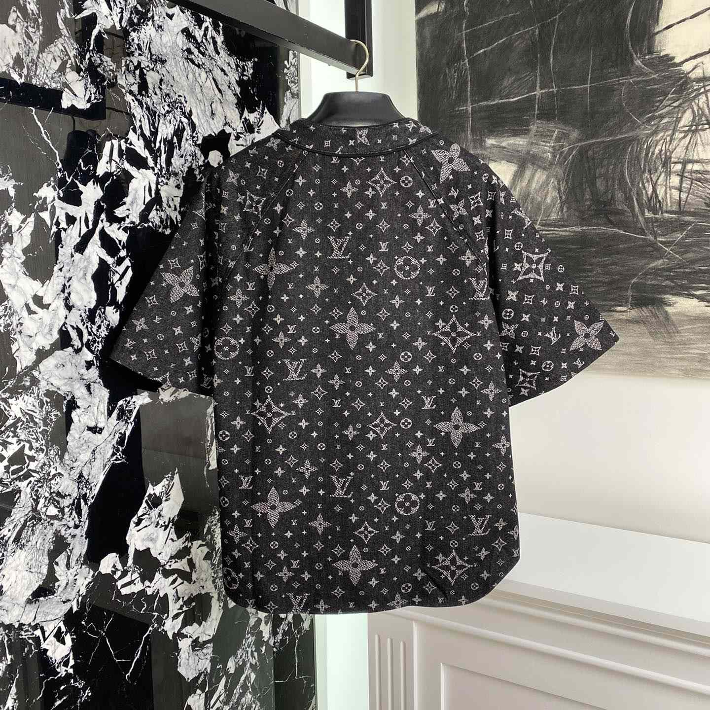 Louis Vuitton Monogram Denim Baseball Shirt - PerfectKickZ