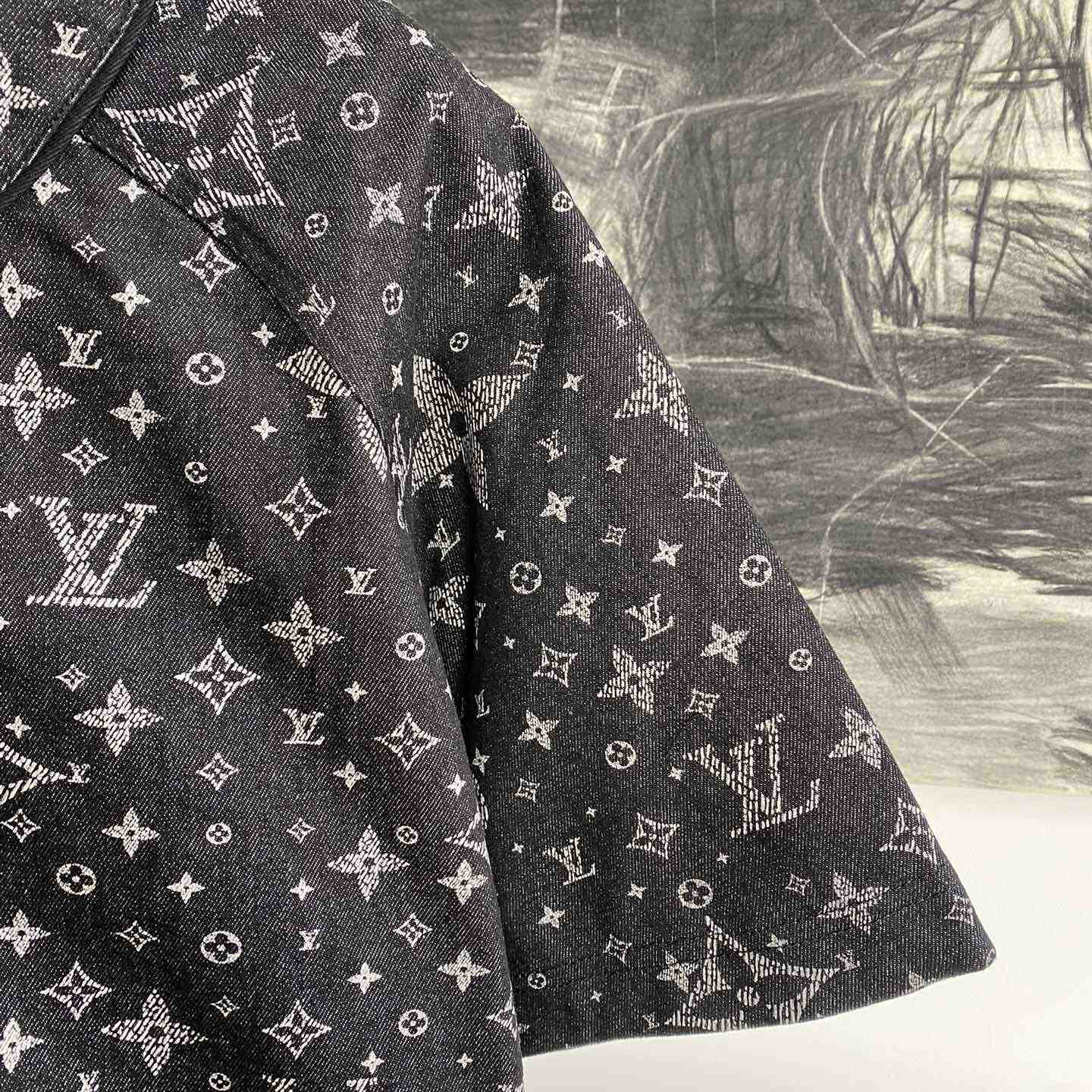 Louis Vuitton Monogram Denim Baseball Shirt - PerfectKickZ