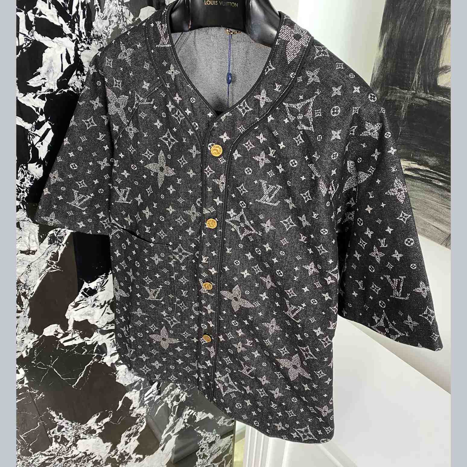 Louis Vuitton Monogram Denim Baseball Shirt - PerfectKickZ