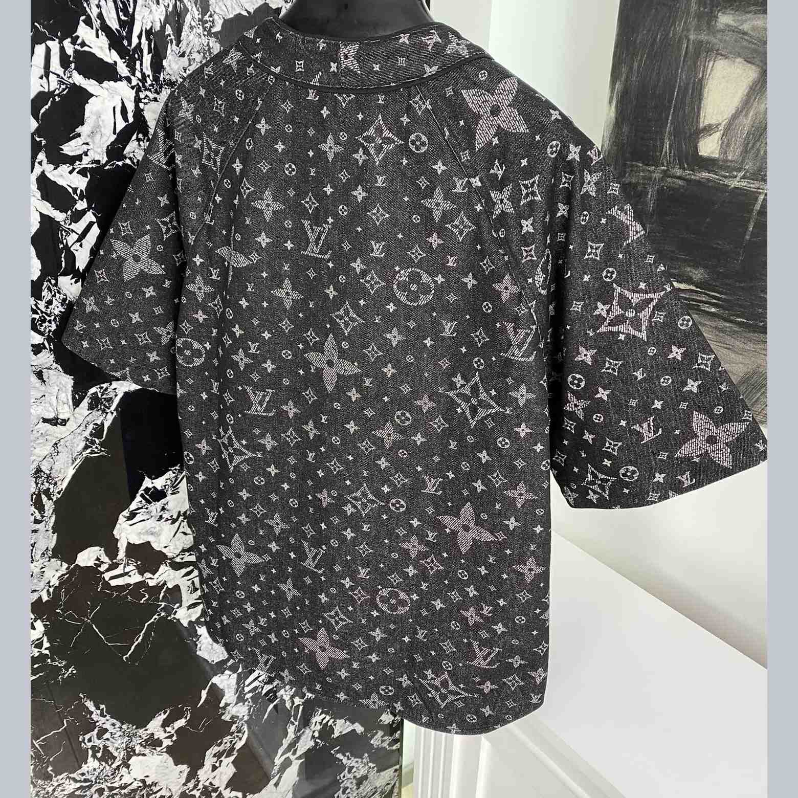 Louis Vuitton Monogram Denim Baseball Shirt - PerfectKickZ