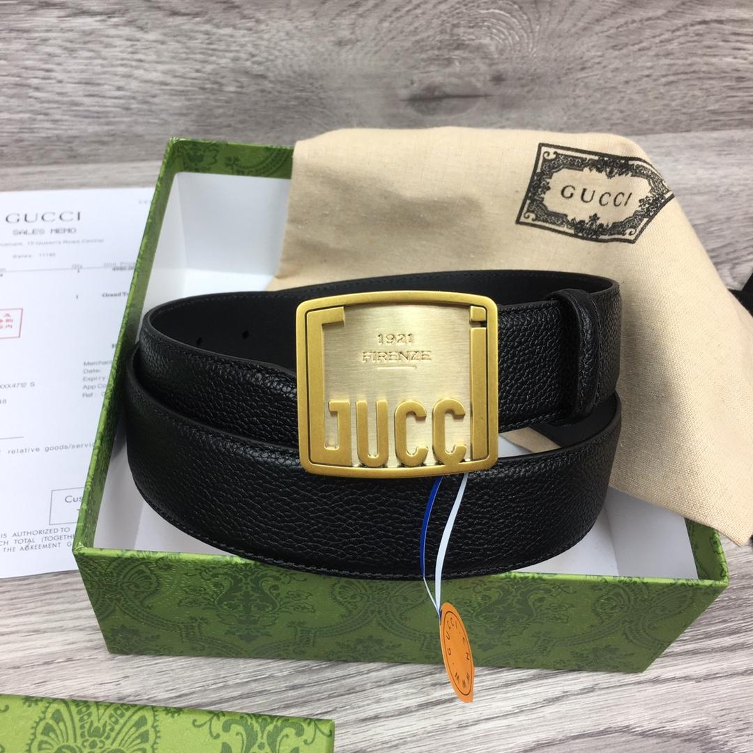 Gucci Leather Belt  35mm - PerfectKickZ