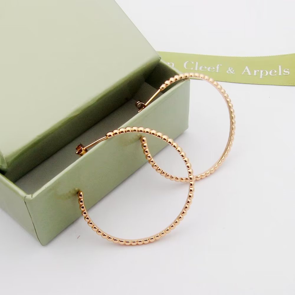 Van Cleef & Arpels Perlée Pearls Of Gold Hoop Earrings, Large Model - PerfectKickZ