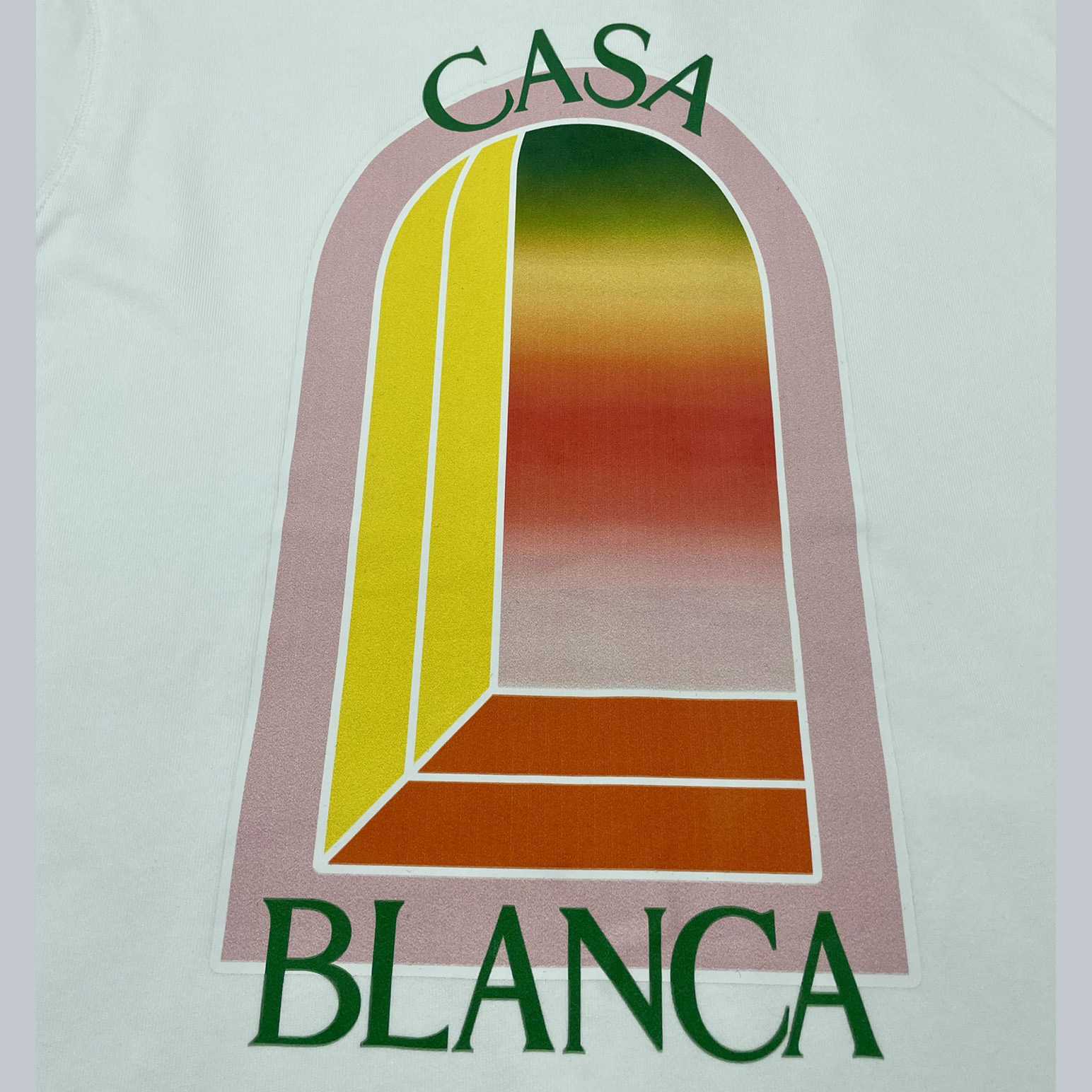 Casablanca White Gradient Arch Organic Cotton Hoodie    c806 - PerfectKickZ