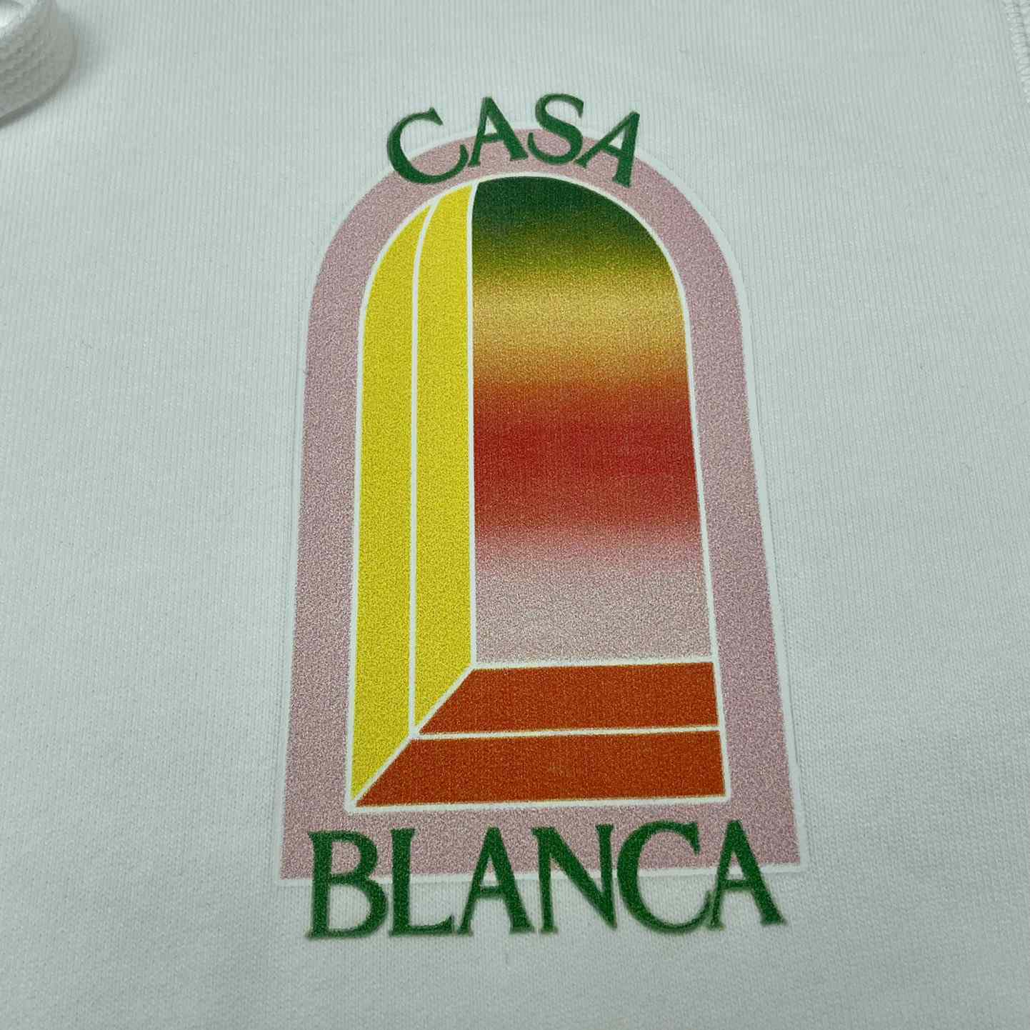 Casablanca White Gradient Arch Organic Cotton Hoodie    c806 - PerfectKickZ