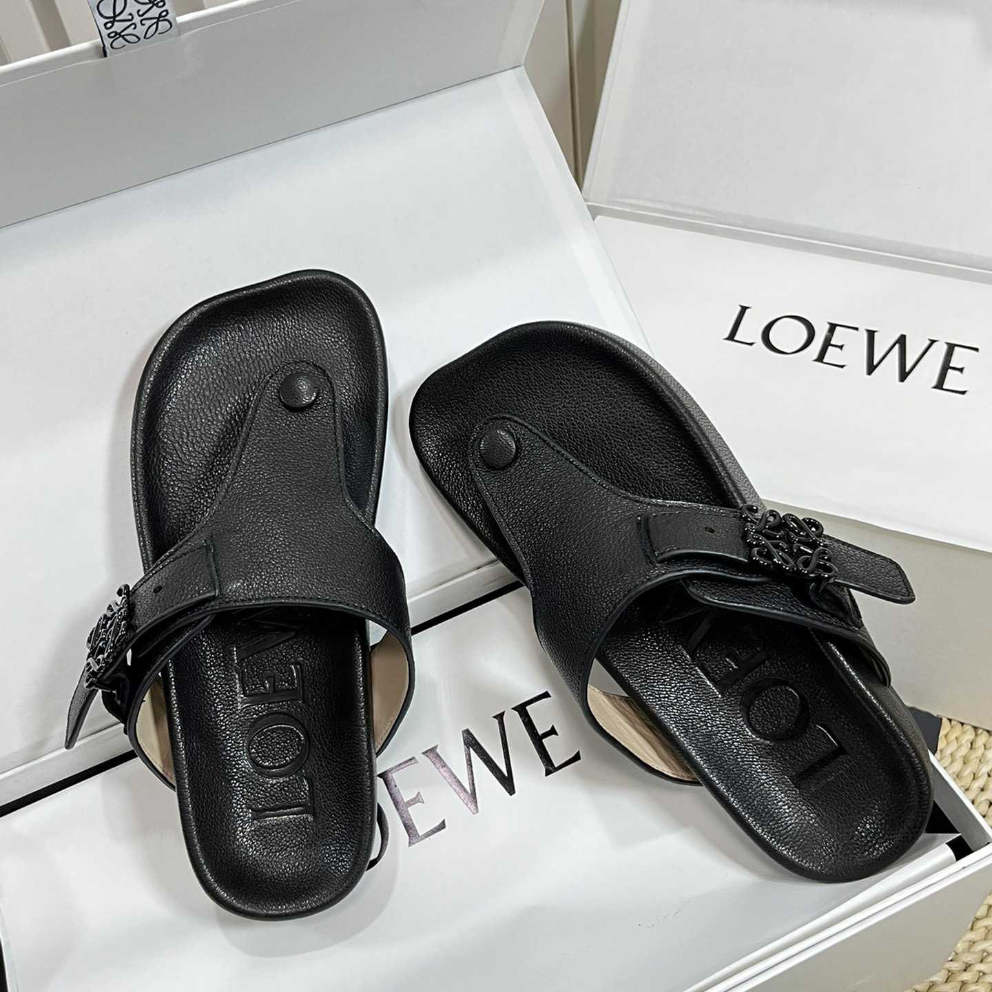 Loewe Anagram Ease Sandal In Kidskin - PerfectKickZ