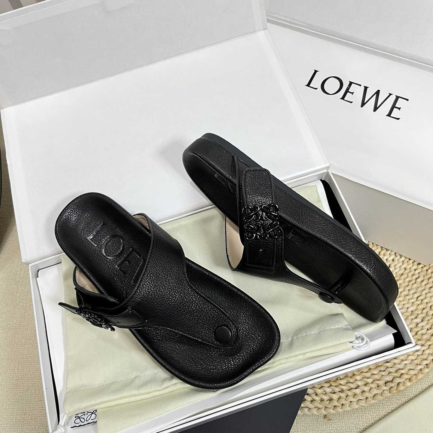 Loewe Anagram Ease Sandal In Kidskin - PerfectKickZ
