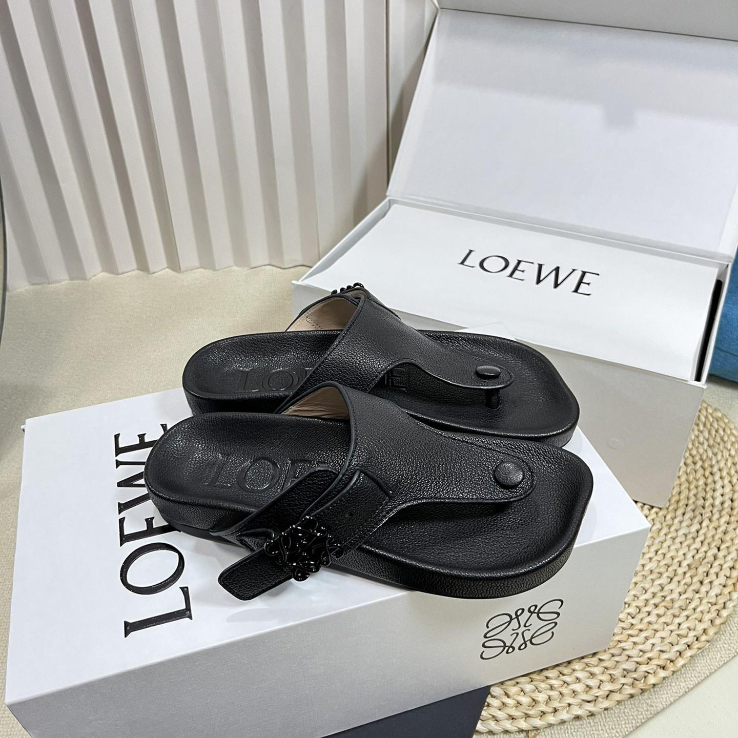 Loewe Anagram Ease Sandal In Kidskin - PerfectKickZ