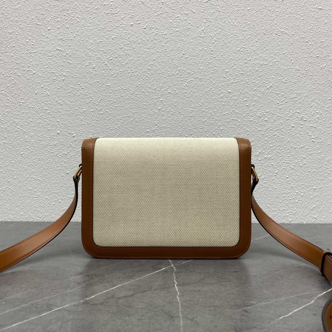 Celine Classique Triomphe Bag In Textile With Triomphe Crochet Embroidery - PerfectKickZ
