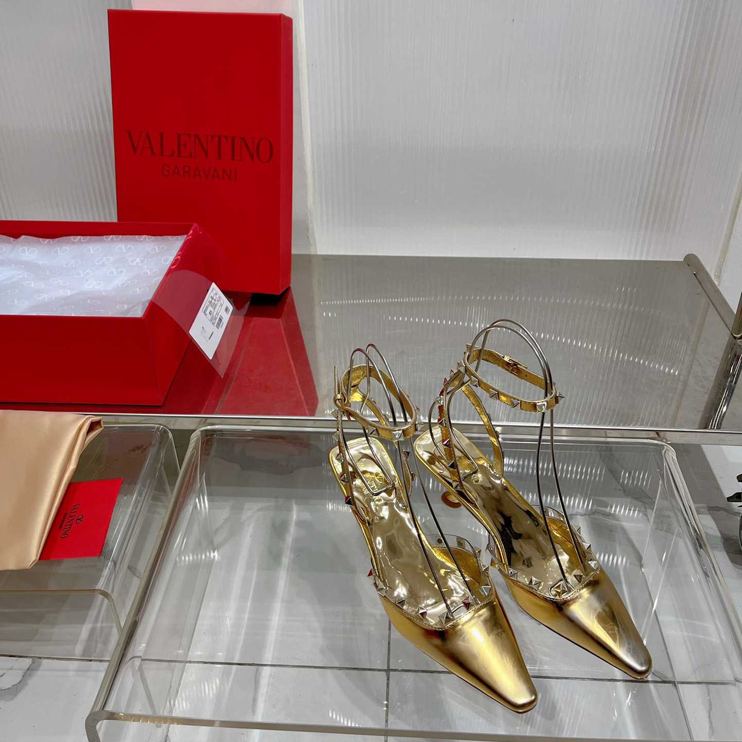 Valenti Garavani Rockstud Couture 58mm Mirrored Pumps - PerfectKickZ