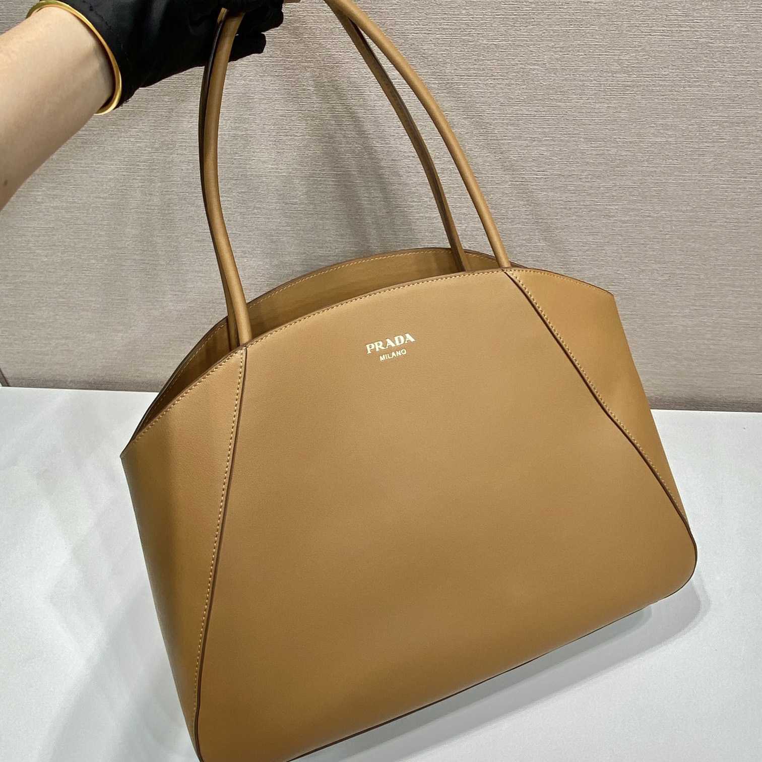 Prada Large Leather Tote Bag - PerfectKickZ