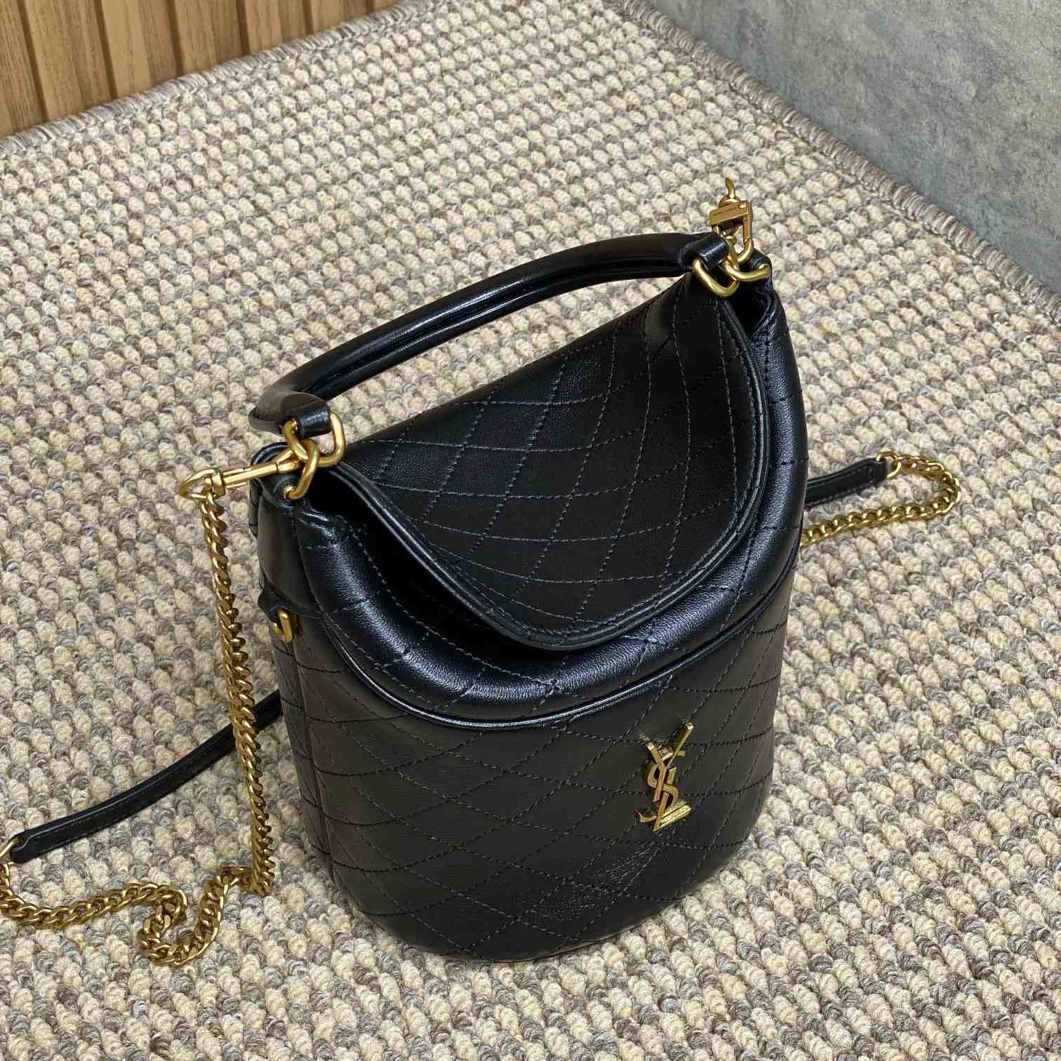 Saint Laurent Gaby Bucket Bag In Lambskin  - PerfectKickZ