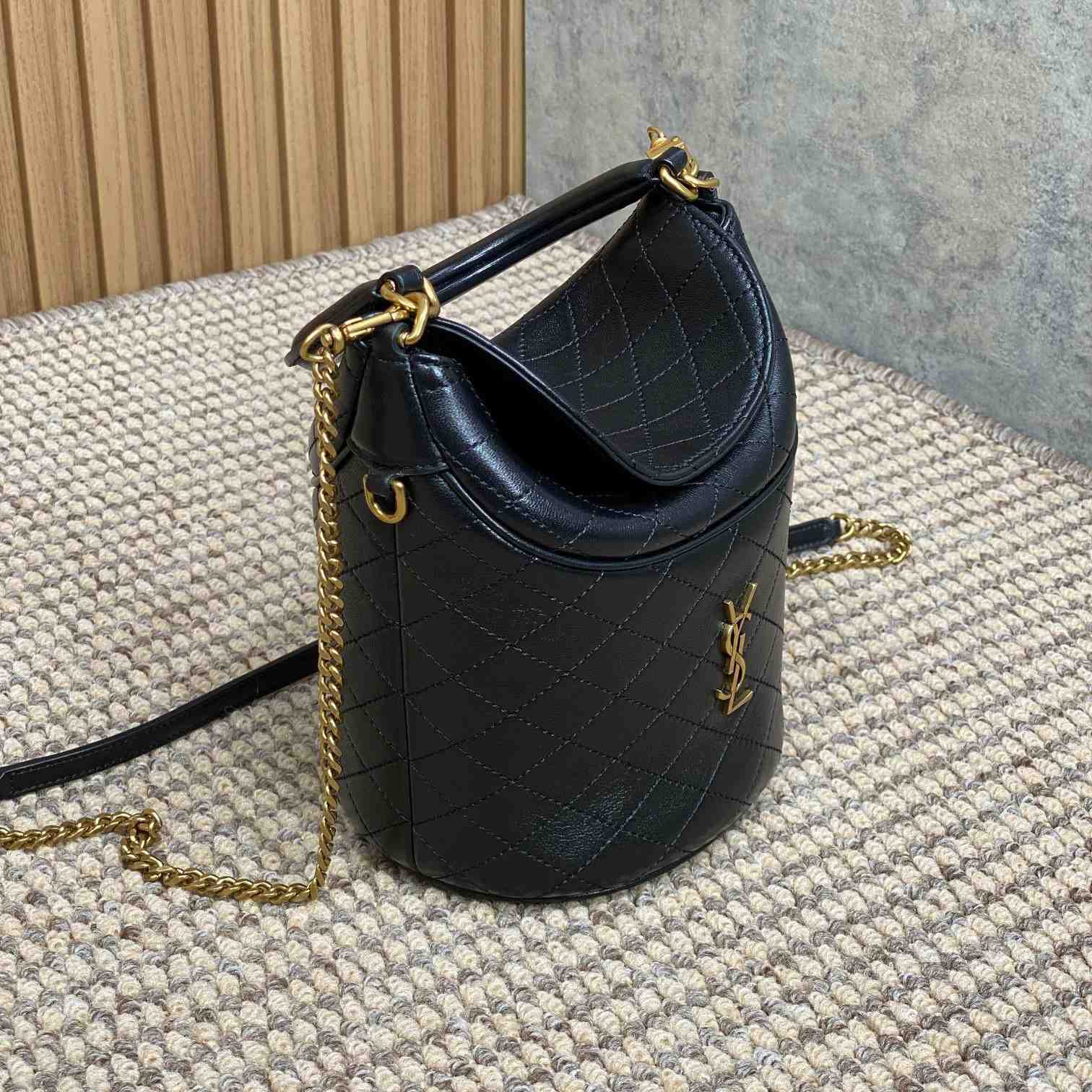 Saint Laurent Gaby Bucket Bag In Lambskin  - PerfectKickZ