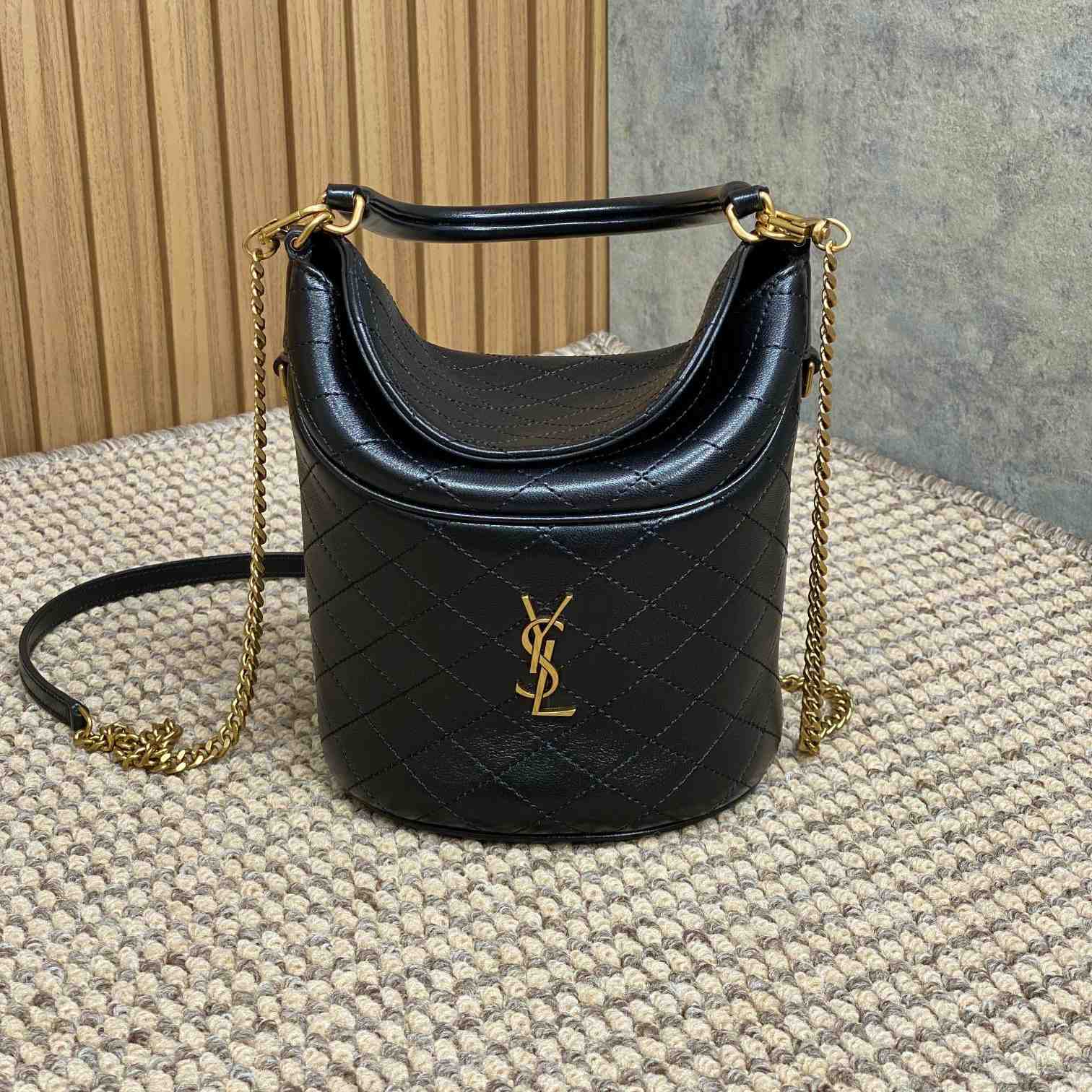 Saint Laurent Gaby Bucket Bag In Lambskin  - PerfectKickZ