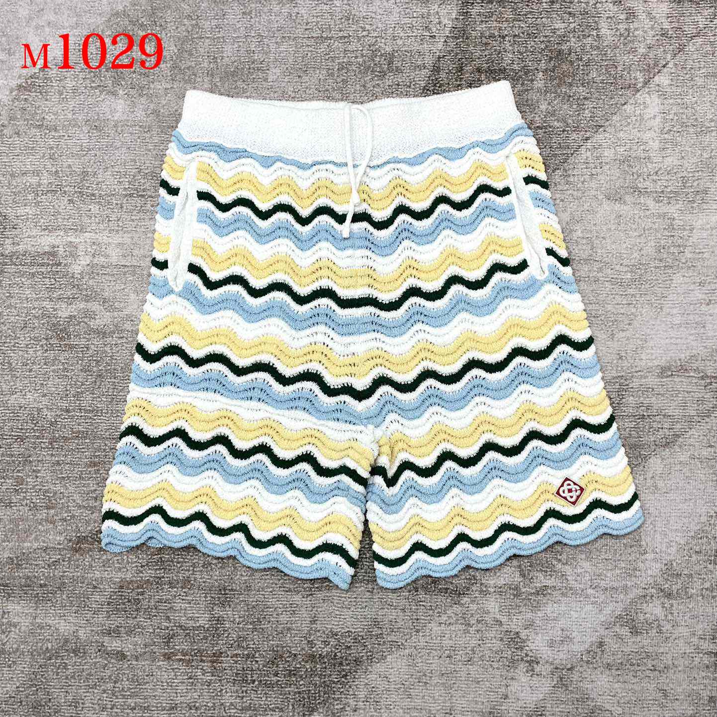 Casablanca Wavy Knit Cotton Shorts   m1029 - PerfectKickZ