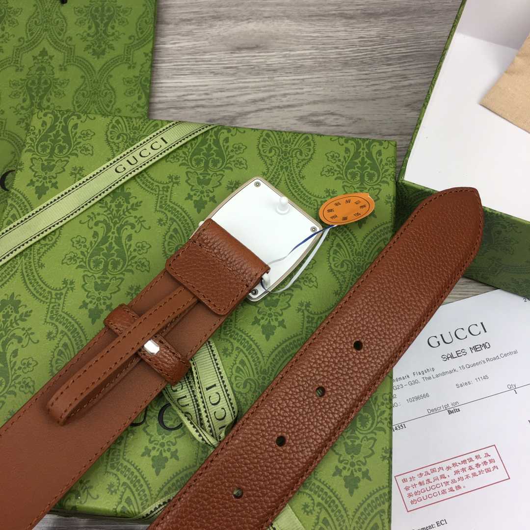 Gucci Leather Belt  35mm - PerfectKickZ